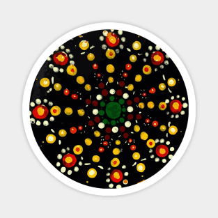 Dot Mandala - Painted by hand_Hand drawn Magnet